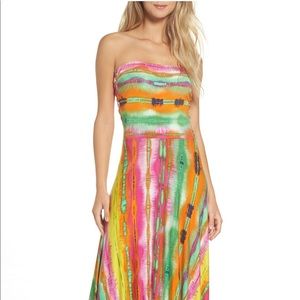 Felicity & Coco Strapless Neon Print Maxi Dress💖